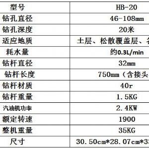 宏润机械20米背包钻机