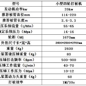 简易四轮打桩机